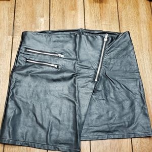 Faux Leather Mini Skirt